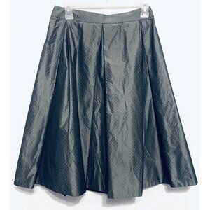 Alain Manoukian Womens Size 6A Gray Line Polka Dot Pleated Skirt Holiday